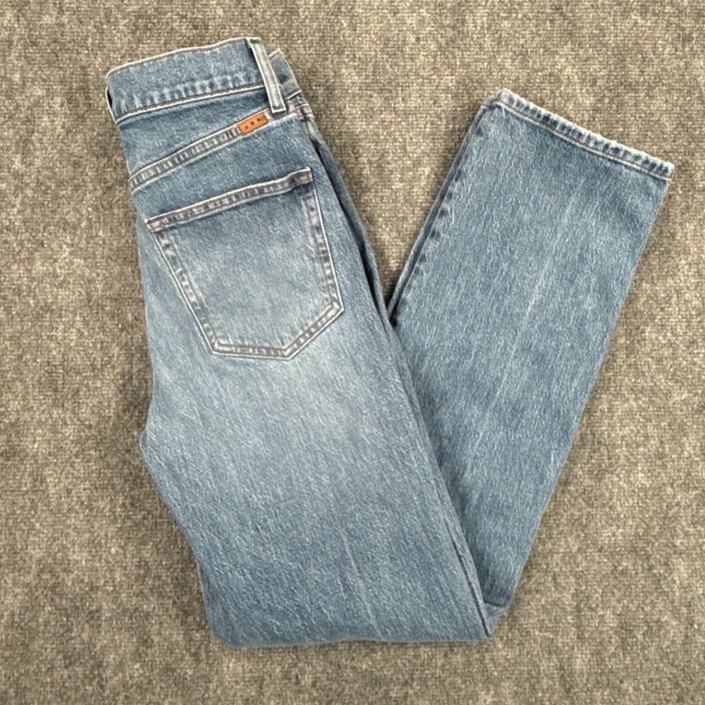 AYR The Legend Size 26L Straight Leg High Rise Jeans Medium Wash Made in LA